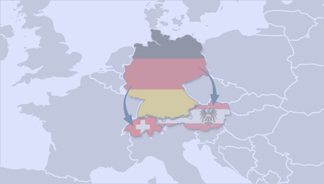 germany to austria and switzerland